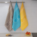 تصویر  دستمال دوتایی ژاکارد طرح بشقاب